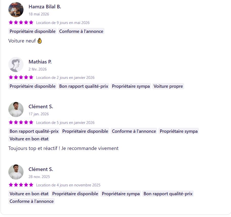 Avis client Getaround